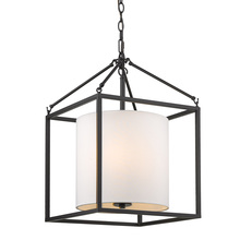  2243-3P BLK-MWS - Manhattan 3 Light Pendant in Matte Black